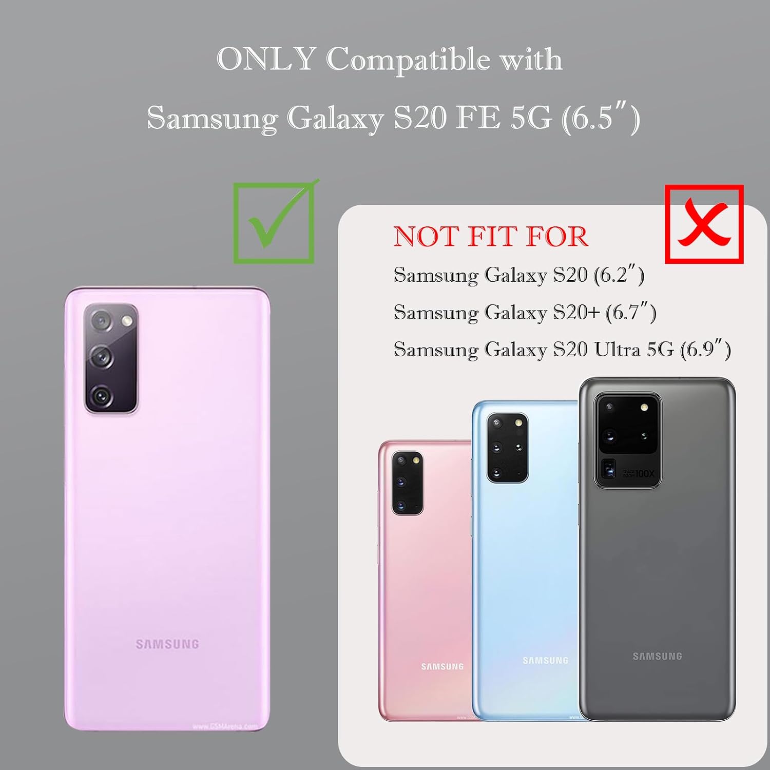 Detalle 2 de Butnyeoe Galaxy S20 FE 5G Hülle Rosa-Violett