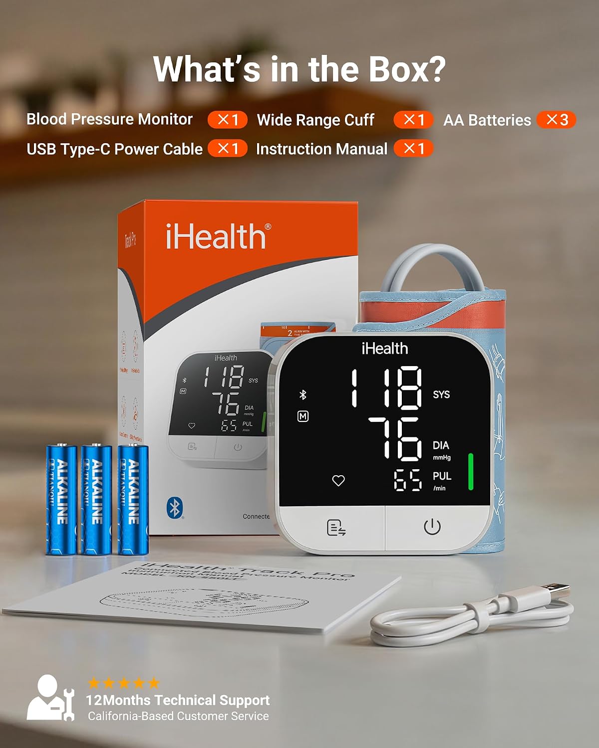 Thumbnail 6 de iHealth Upper Arm Blood Pressure Monitor, 8.7–16.5-Inch Cuff