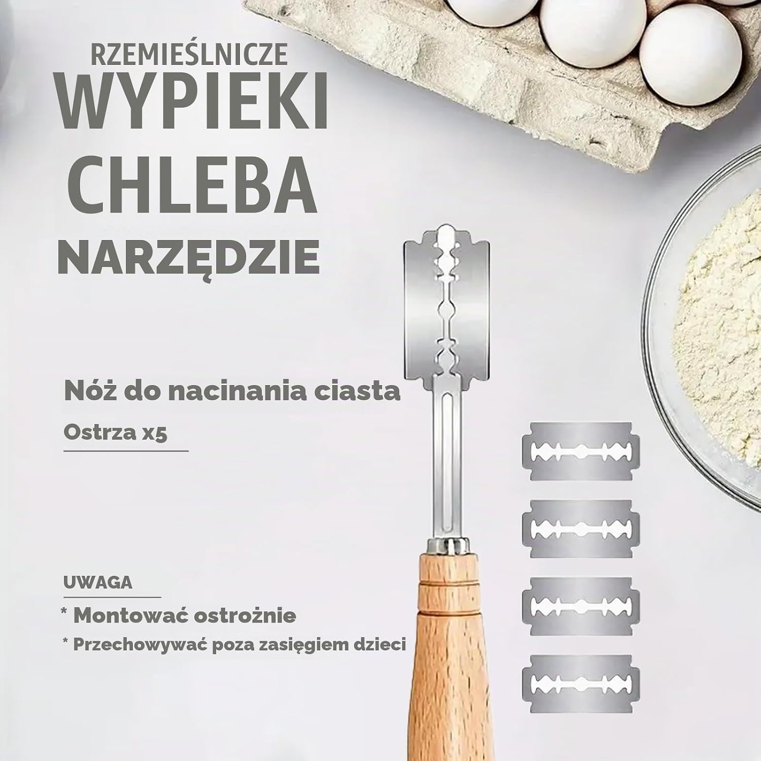 Thumbnail 4 de Jeensley okrągły kosz do wyrastania chleba z rattanu, lnianą wkładką i akcesoriami