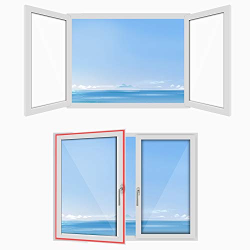 Detalle de HOOMEE 300 cm: Cubierta Aislante de Tela para Ventanas (Aire Acondicionado Portátil y Secadora) con Cremallera y Cinta Adhesiva