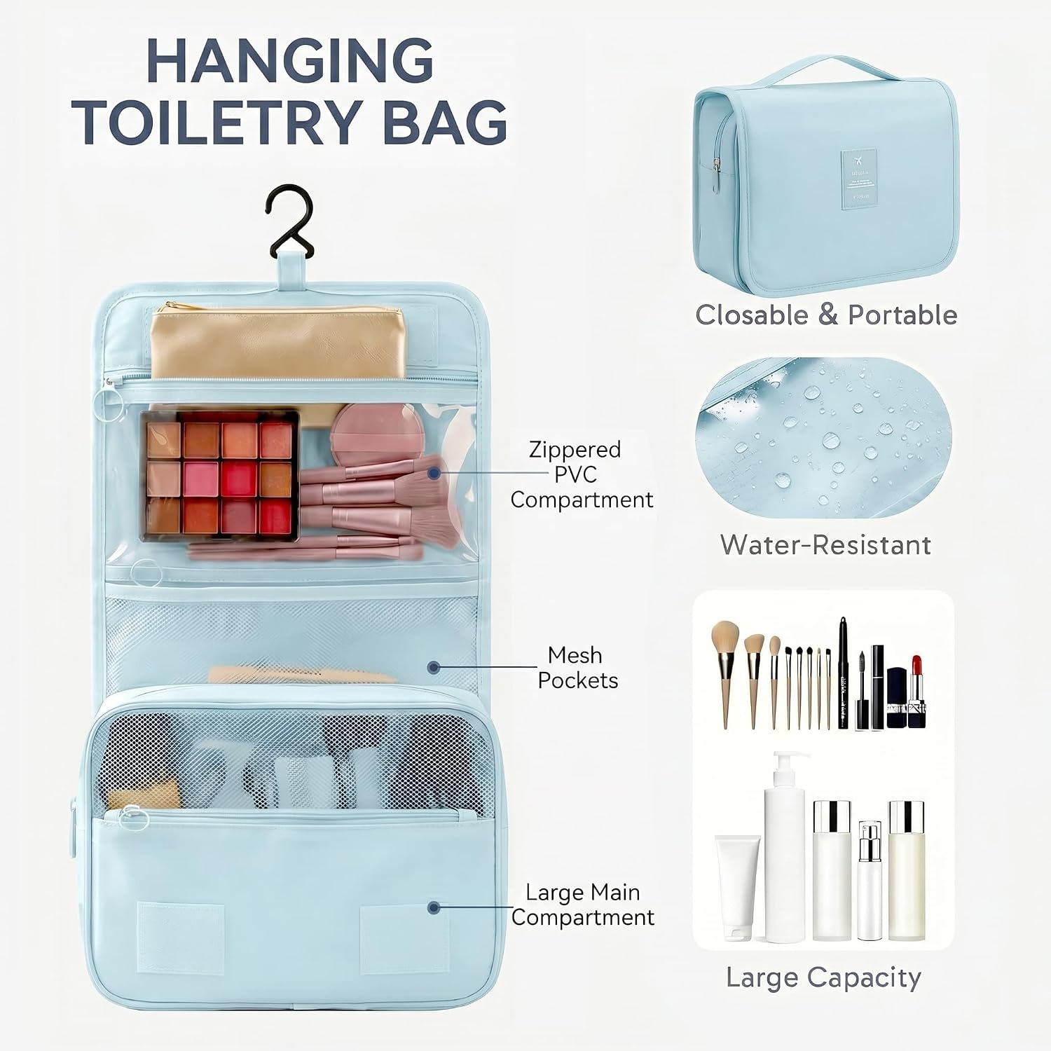 Detalle de MURISE Packwürfel Set 8/6 Teile – Koffer‑Organizer