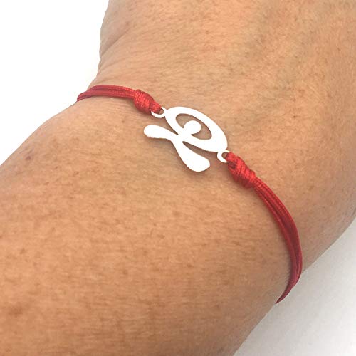 Thumbnail 1 de Masbarata Pulsera Indalo Hilo Rojo de Plata de Ley 925/1000, 1,5 cm