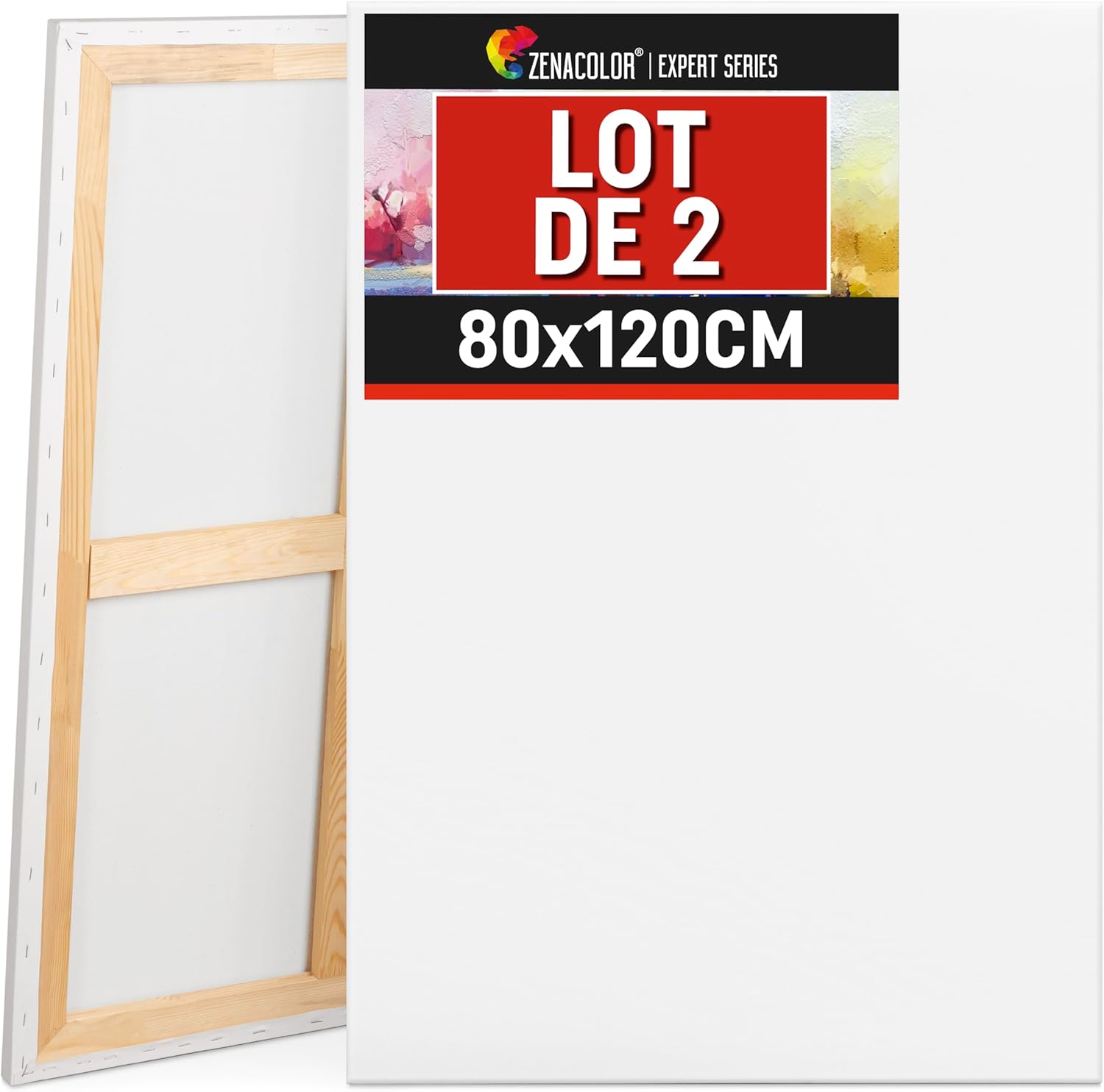 Zenacolor Toile a Peindre 80x120 Set de 2 🖼️