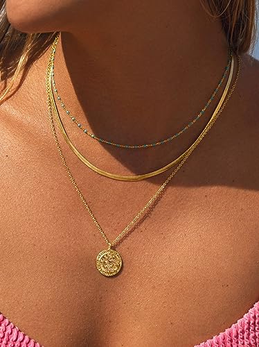 Thumbnail 4 de SINGULARU Collier Lisse S: acero inoxidable con baño de oro 18K, 40 cm + 5 cm de alargador
