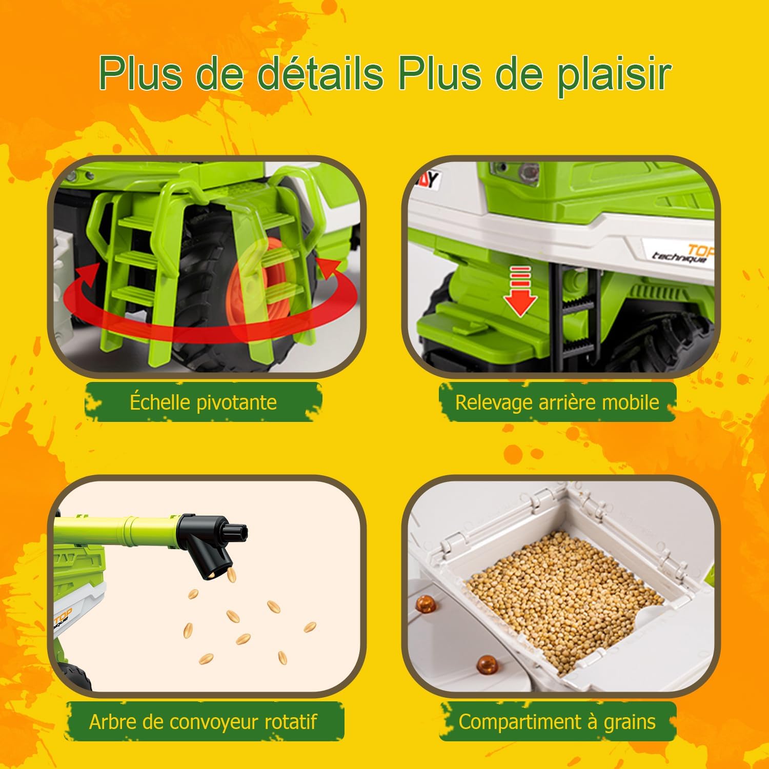 Thumbnail 5 de PENGBU RC Moissonneuse-batteuse 3‑12 ans 🚜
