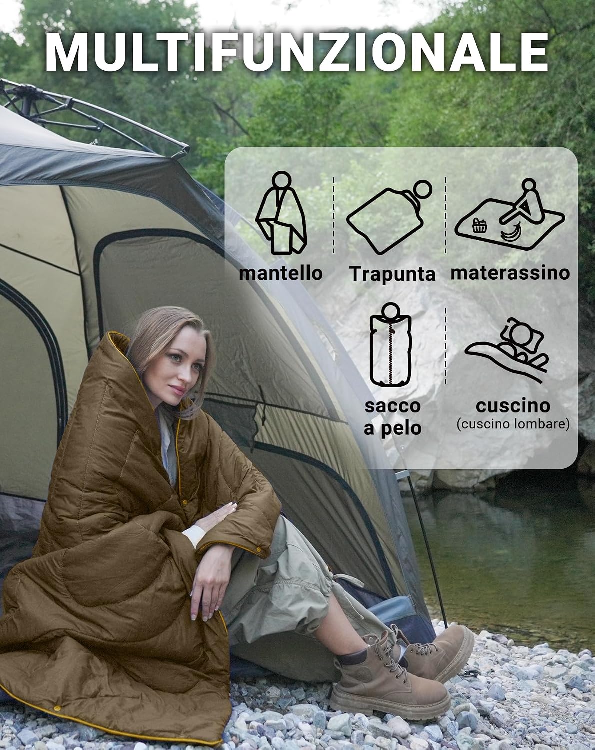 Thumbnail 1 de KingCamp Coperta da campeggio termica ultraleggera: calda, versatile e pronta all'uso