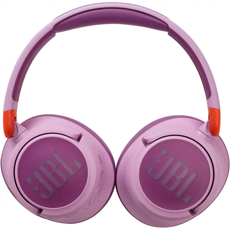 Detalle de JBL JR 460NC: Auriculares inalámbricos para niños con cancelación de ruido y volumen seguro en rosa