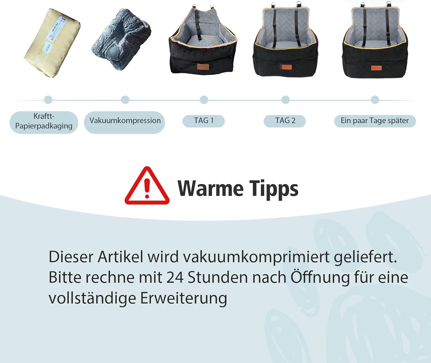 Thumbnail 5 de Hunde Autositz 20,7 Zoll für Rückbank