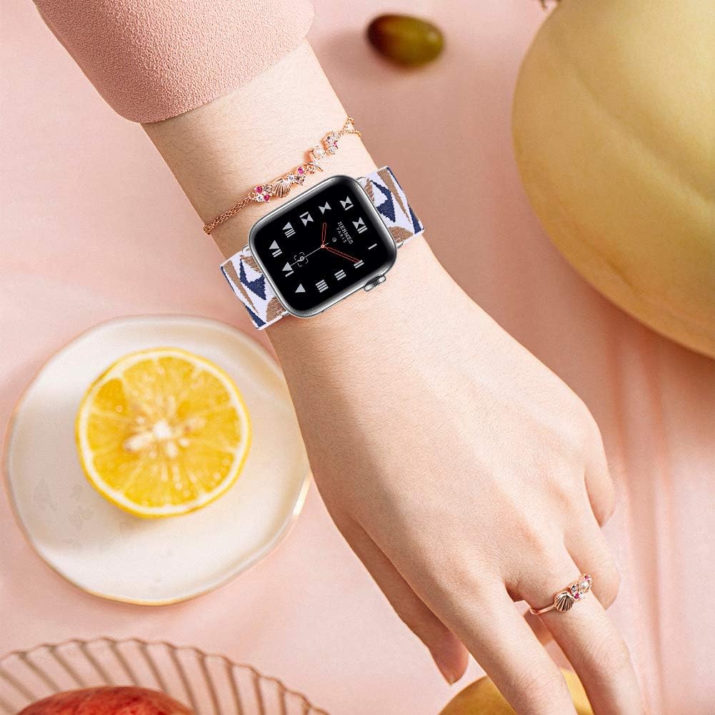 Thumbnail 5 de TRISTRAPS Adjustable Elastic Nylon Replacement Strap for Apple Watch Ultra and Series (42–49mm)