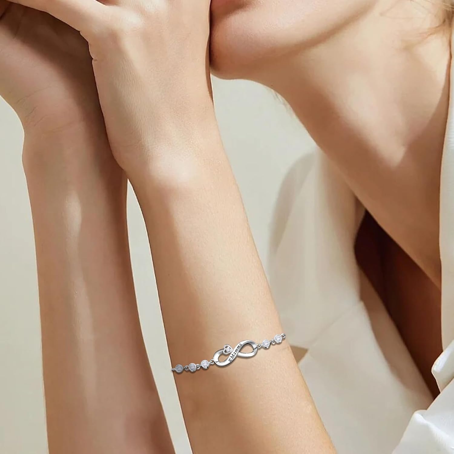 Thumbnail 5 de VGWON Bracciale Regalo Mamma in argento 925 con cuore infinito