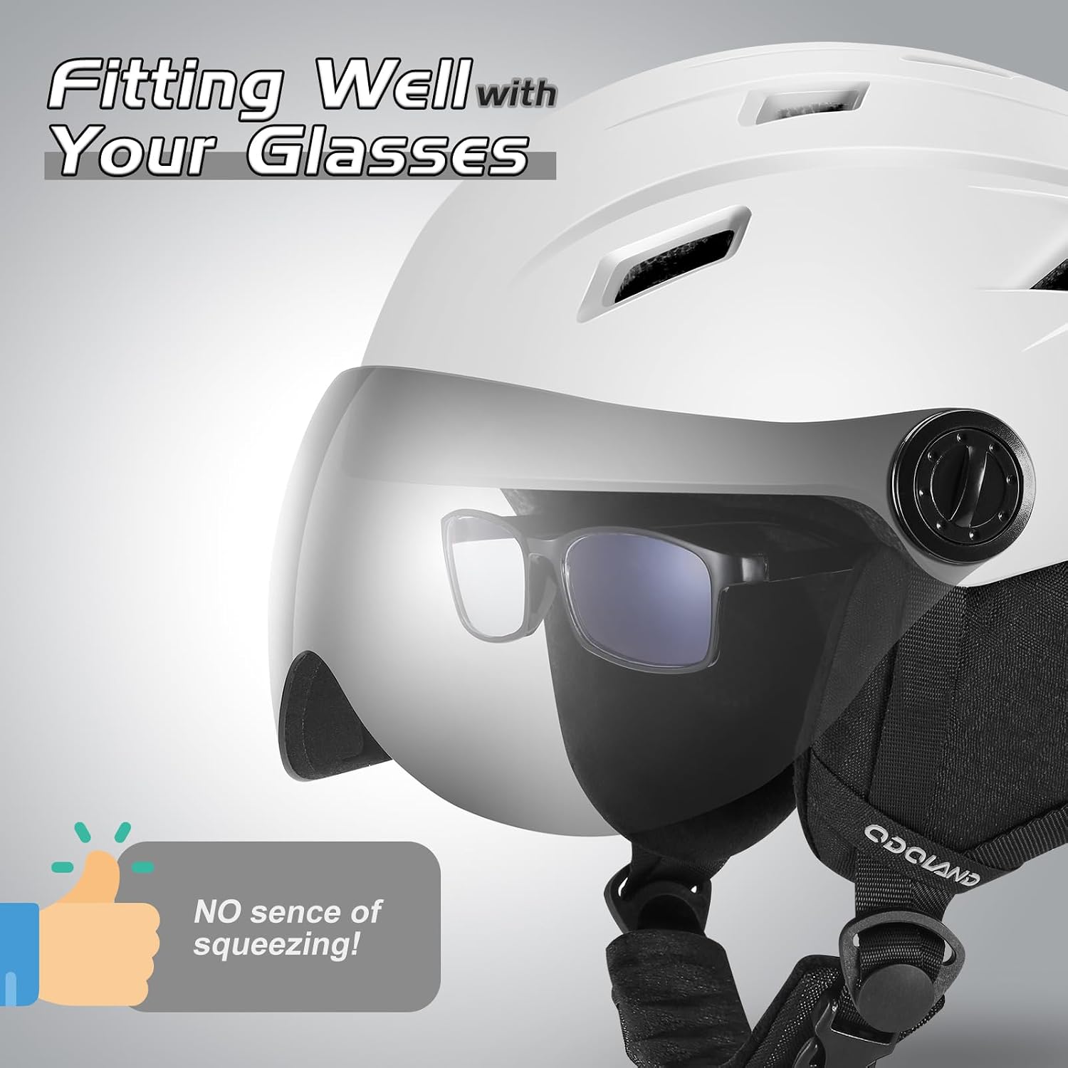 Detalle 2 de Odoland Ski Helmet with Visor goggles