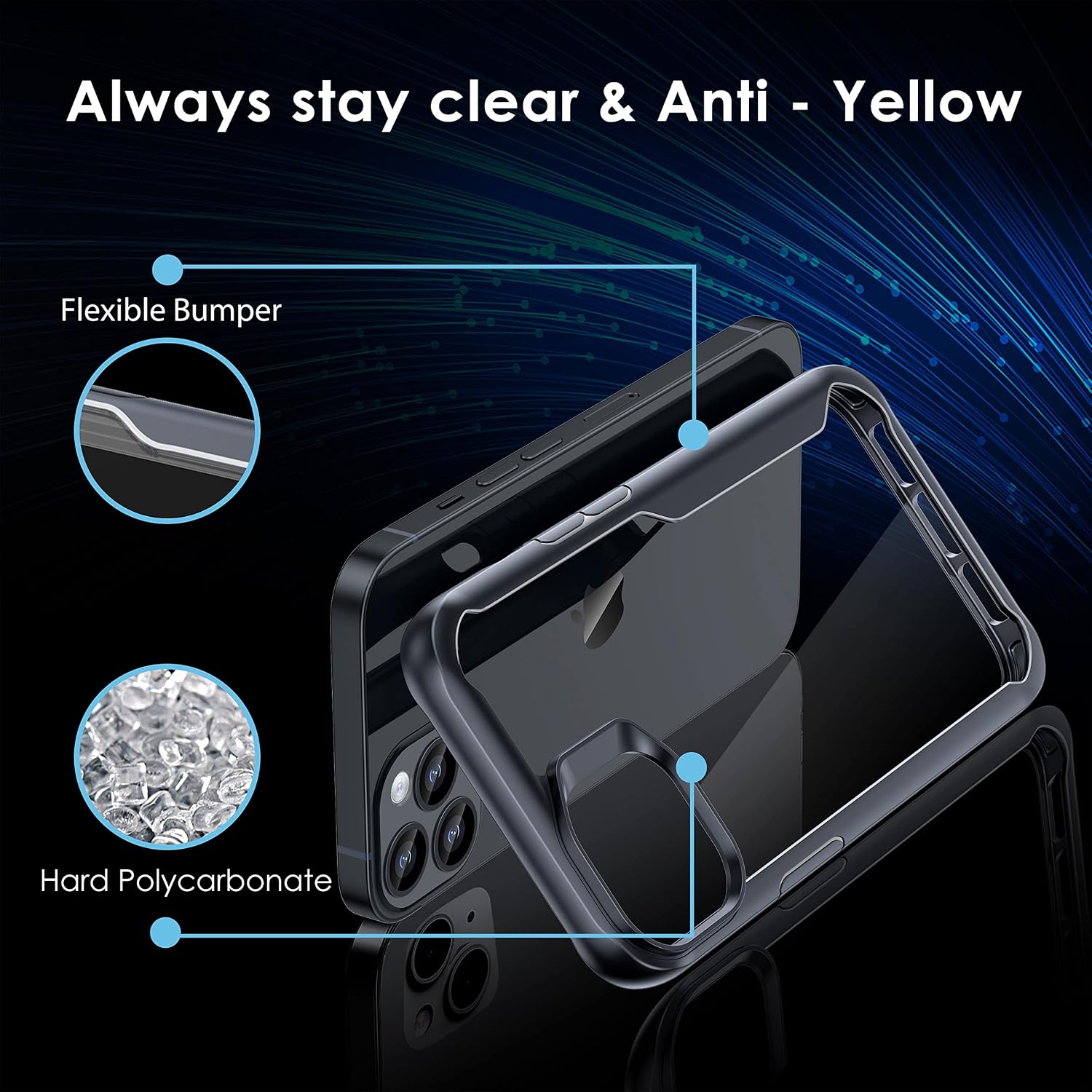 Detalle 1 de ORETECH Funda iPhone 14 Pro MAX con Protectores de Pantalla