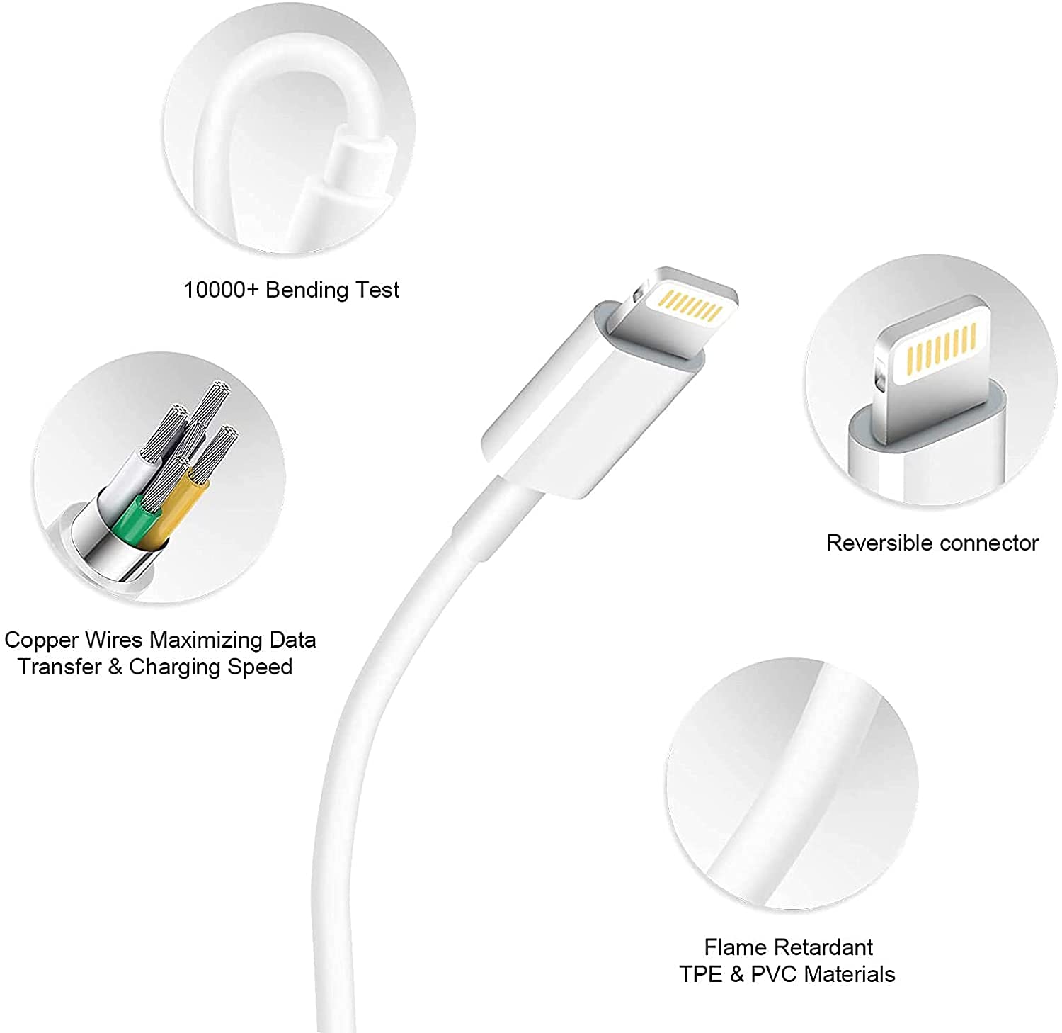 Thumbnail 4 de iPhone Charger 2-Pack with Fast USB Wall Adapter