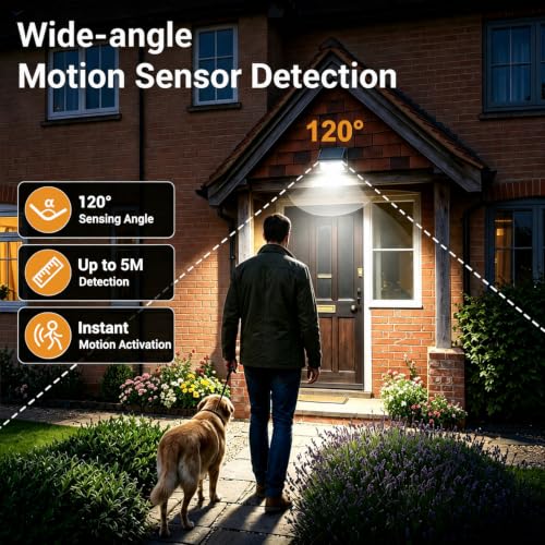 Detalle 2 de vighep Solar Lights Outdoor Garden 6 Pack: Weatherproof, Motion-Sensor Security Lights