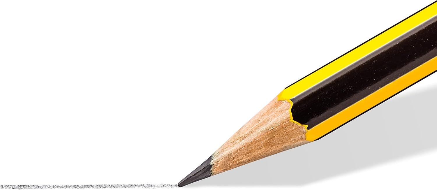 Detalle 2 de STAEDTLER Noris HB – Sechskantbleistift mit Radiergummi, 10er Set, bruchfest