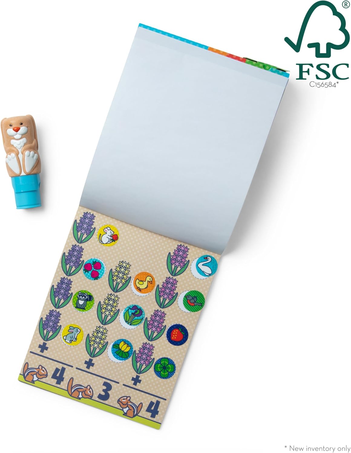 Detalle de Melissa & Doug Sticker Wow : tamponneuse Lapin + bloc d’activités avec 300 autocollants