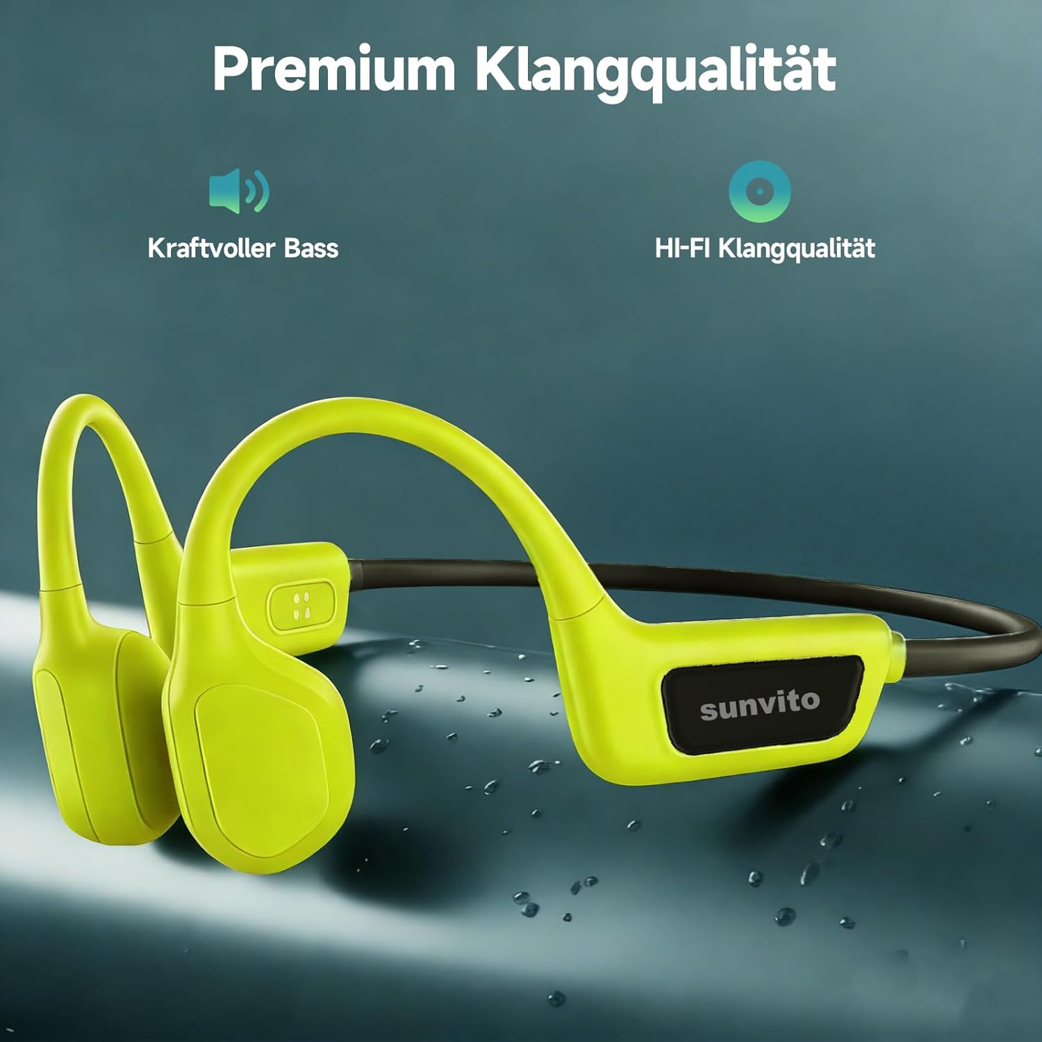 Thumbnail 6 de sunvito Knochenschall-Kopfhörer Schwimmen – Bluetooth 5.4, IPX8, 8 GB Speicher, Open-Ear