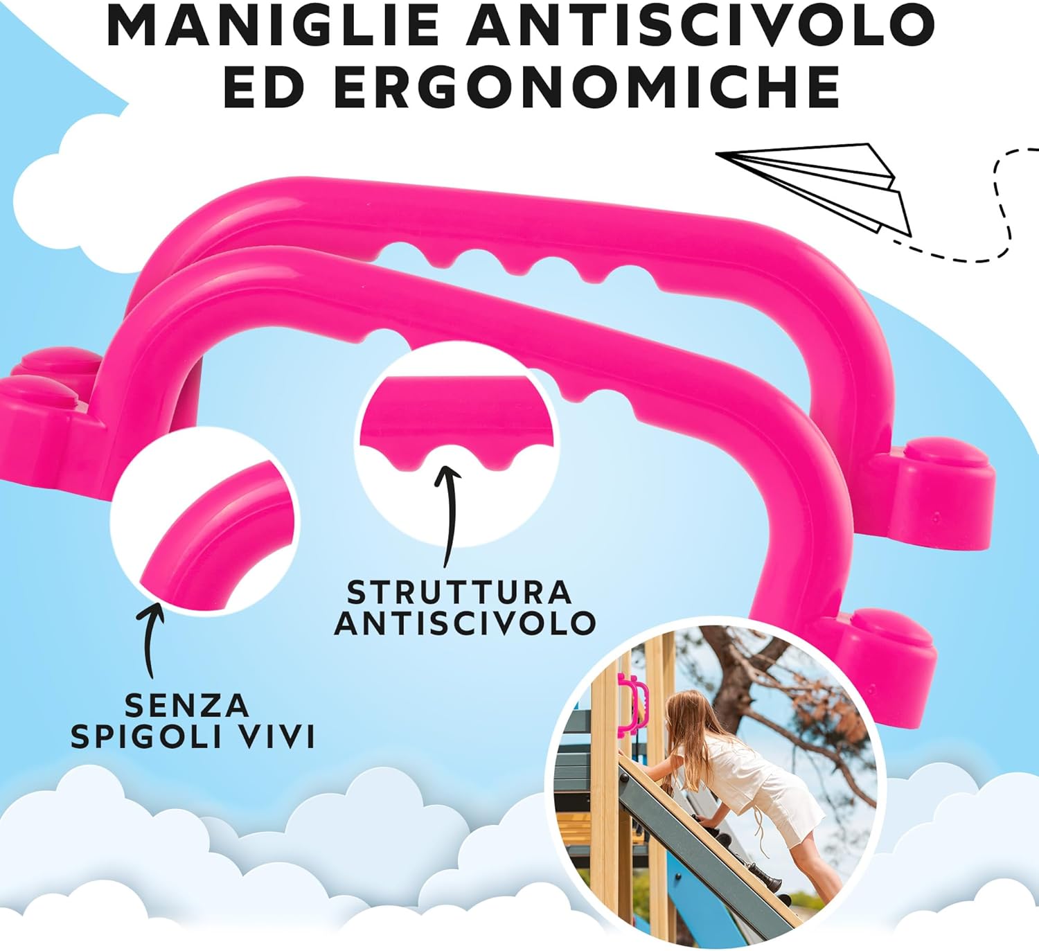 Thumbnail 1 de GO!elements Maniglia di Sicurezza per Parco Giochi – Coppia di maniglie robuste per strutture da arrampicata e casette da gioco