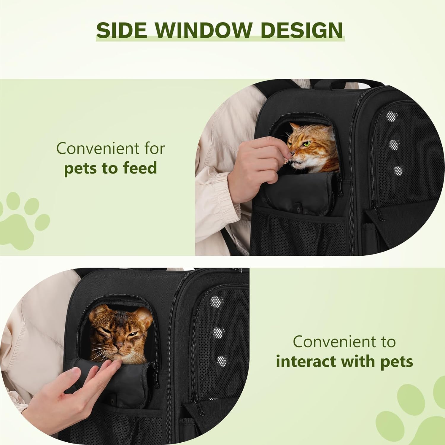 Thumbnail 4 de Pecute Sac à Dos Chat Chien Design Classique – sac de transport respirant avec fenêtre en filet et matelas en peluche amovible