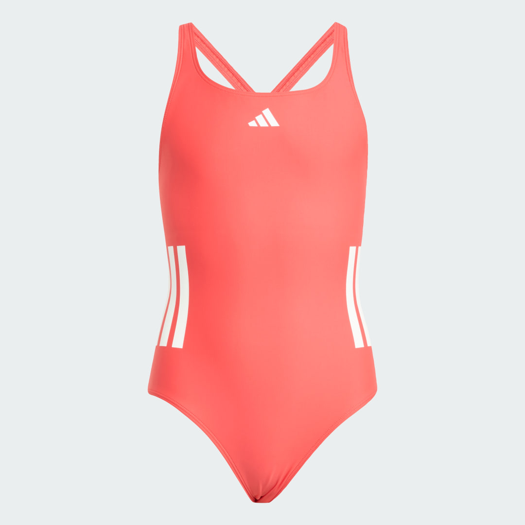 Detalle de Bañador C-Back 3 bandas (Adolescentes) – Adidas, Rojo