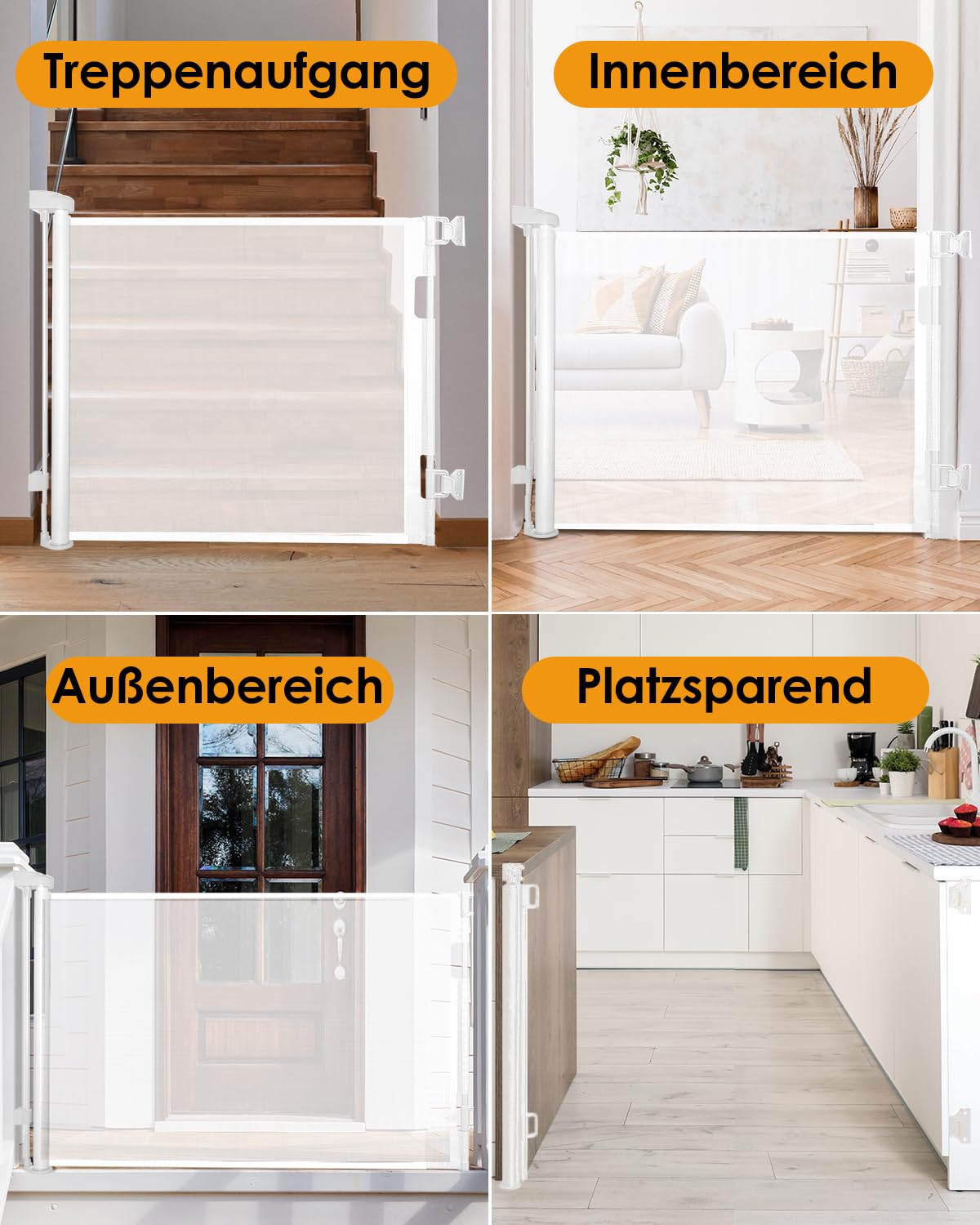 Thumbnail 5 de derimkcoa Ausziehbares Treppenschutzgitter 0–140 cm