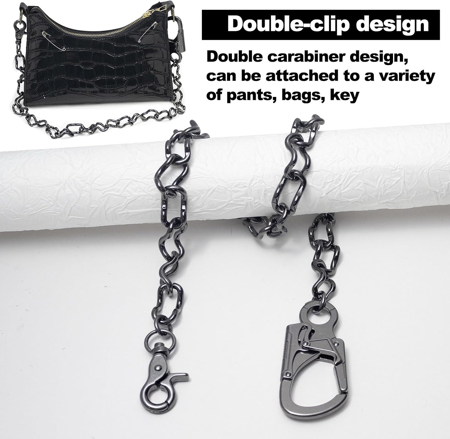 Thumbnail 2 de Ahiller Heavy Duty Wallet Chains for Men - Double-Lock Anti-Theft Keyring Clip