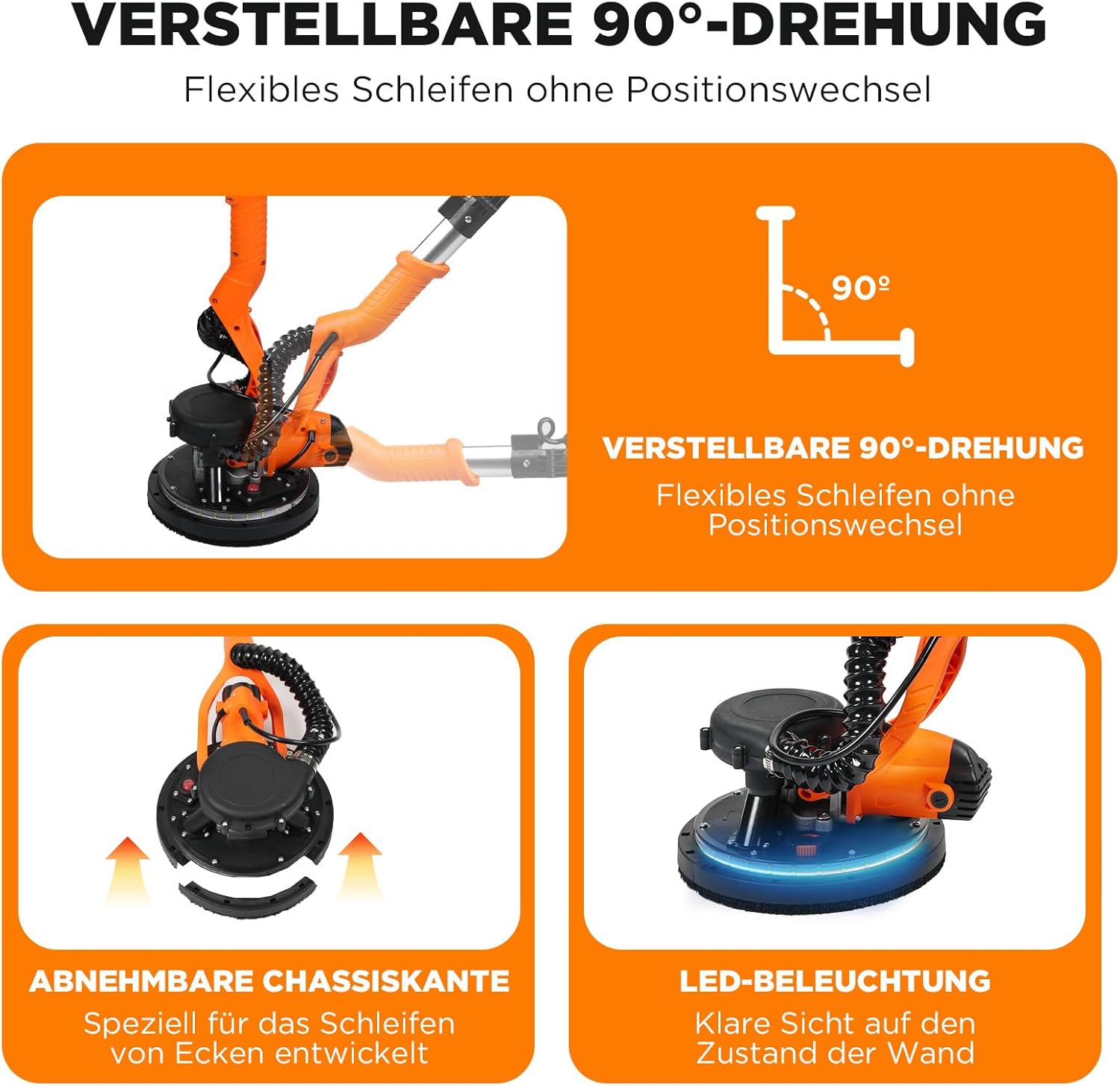 Thumbnail 4 de XDOVET ponceuse murale 750 W 225 mm