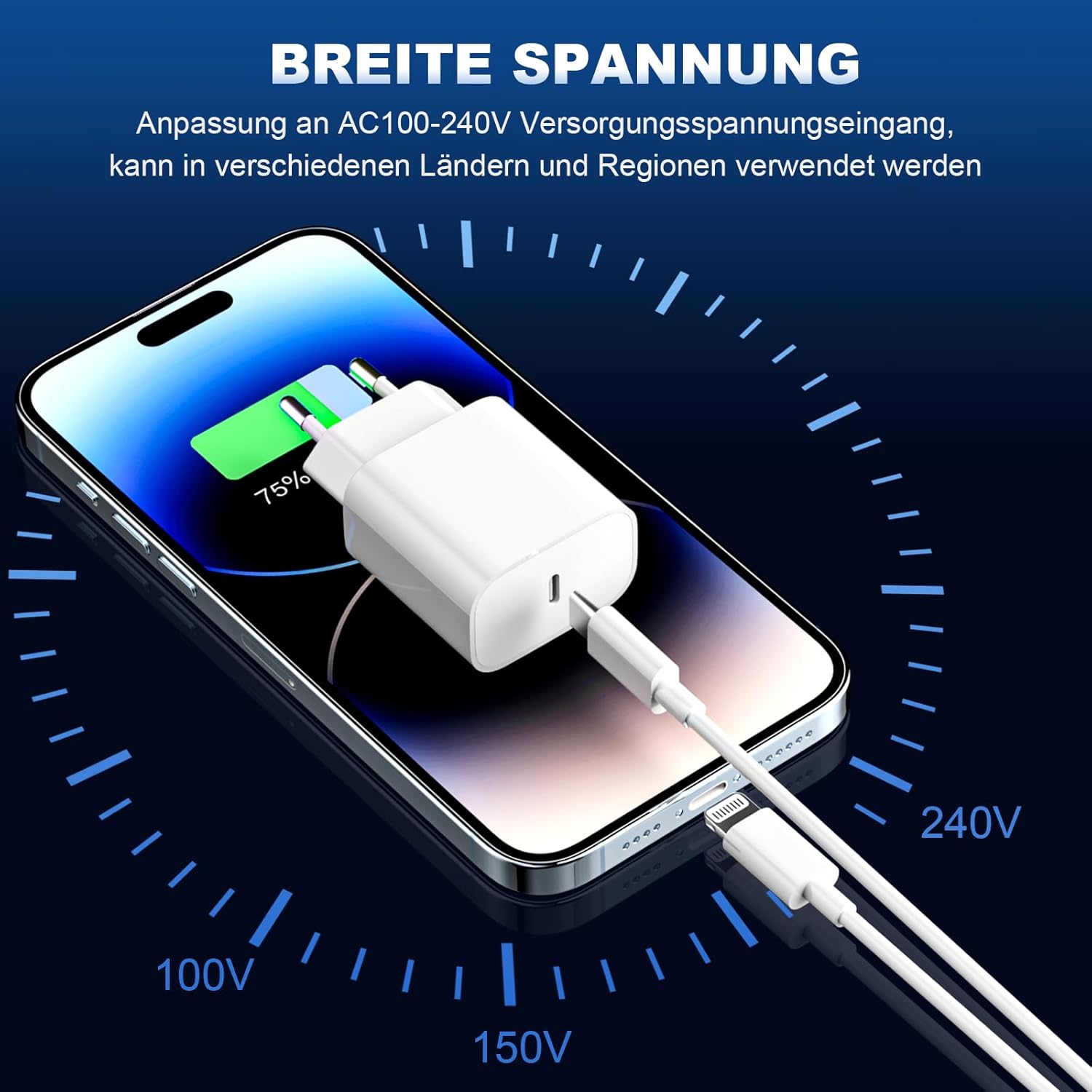 Thumbnail 6 de Apple iPhone Ladekabel 25W MFi-Zertifiziert 2er Pack