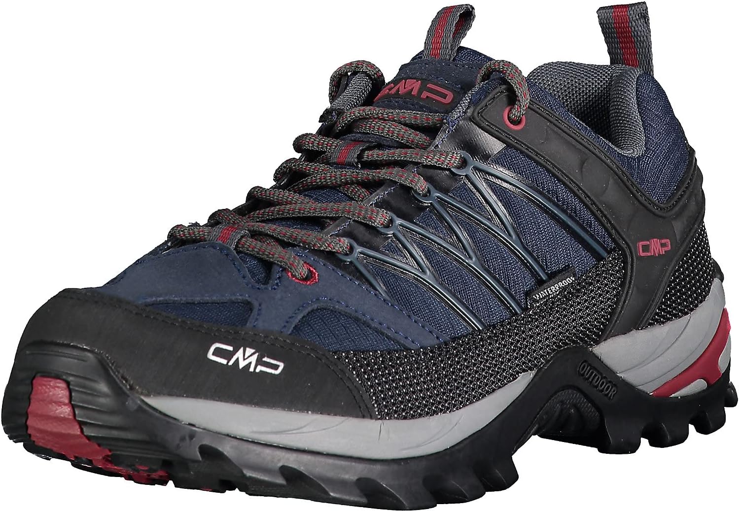 Detalle 2 de CMP Rigel Low Trekking Shoes Wp: Scarpe da trekking uomo impermeabili, Antracite-Limegreen, 41 EU