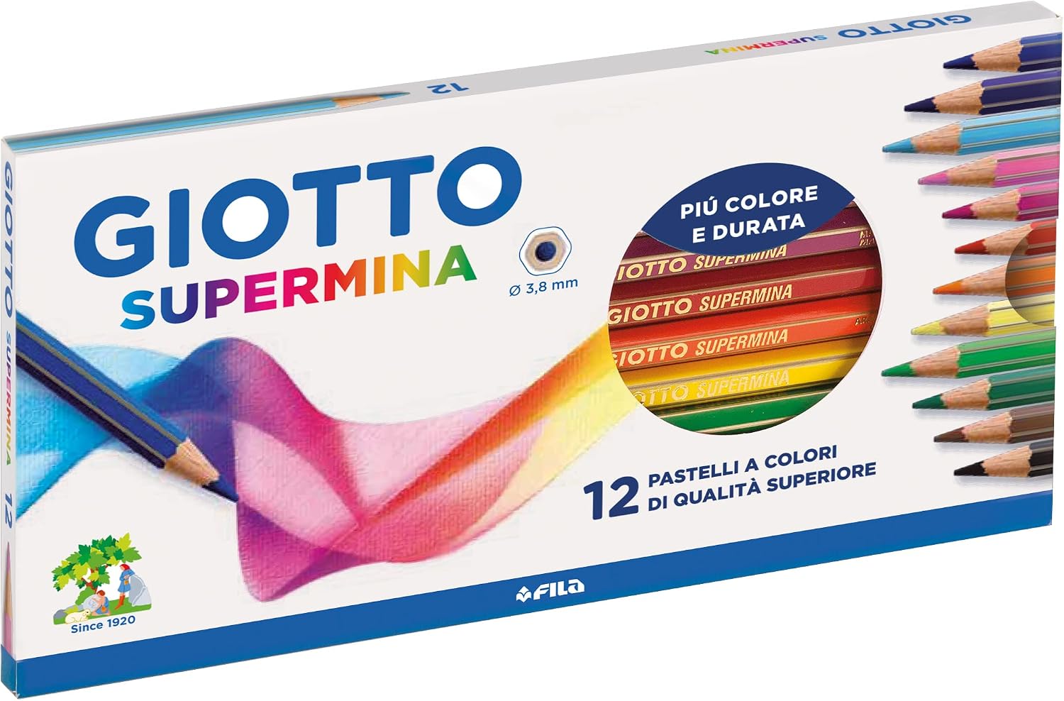 Detalle de GIOTTO Supermina - Astuccio da 24 Matite a Pastello Colorate 3,8 mm