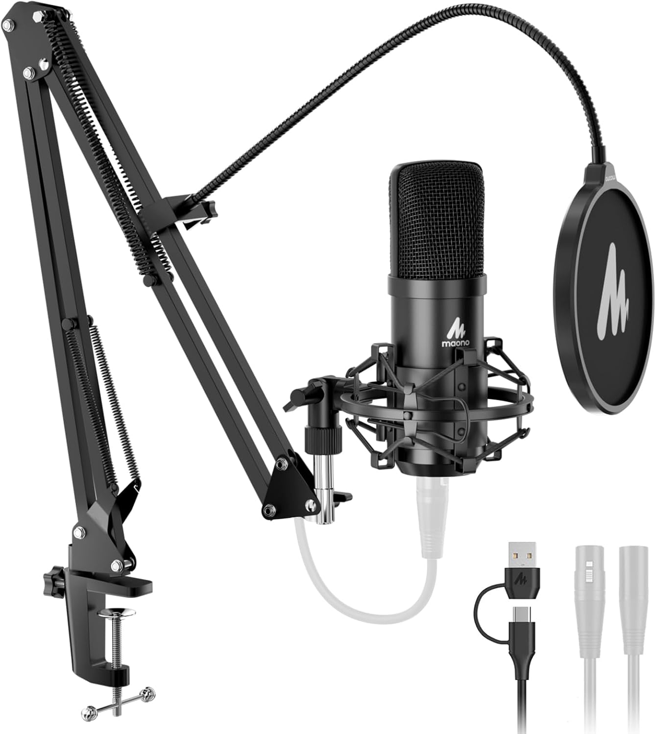 Detalle de MAONO A04 Gen2 USB/XLR Condenser Microphone Kit, 192kHz/24-Bit