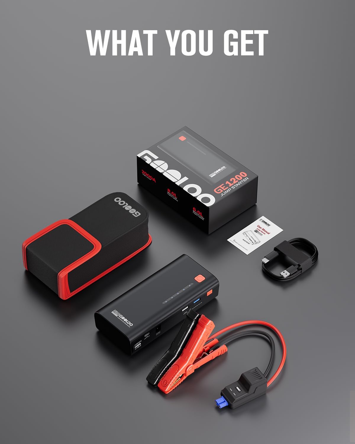 Thumbnail 6 de GOOLOO Jump Starter 3000A Peak: 12V Portable Battery Booster for Cars