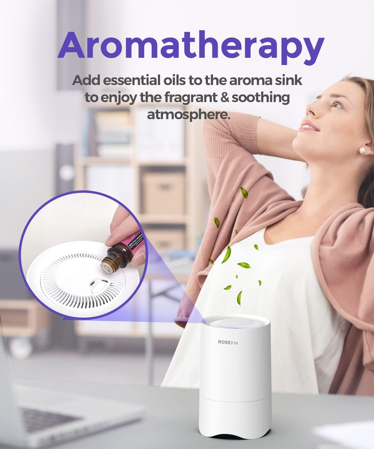 Thumbnail 4 de ROSEKM HEPA air purifier for bedroom