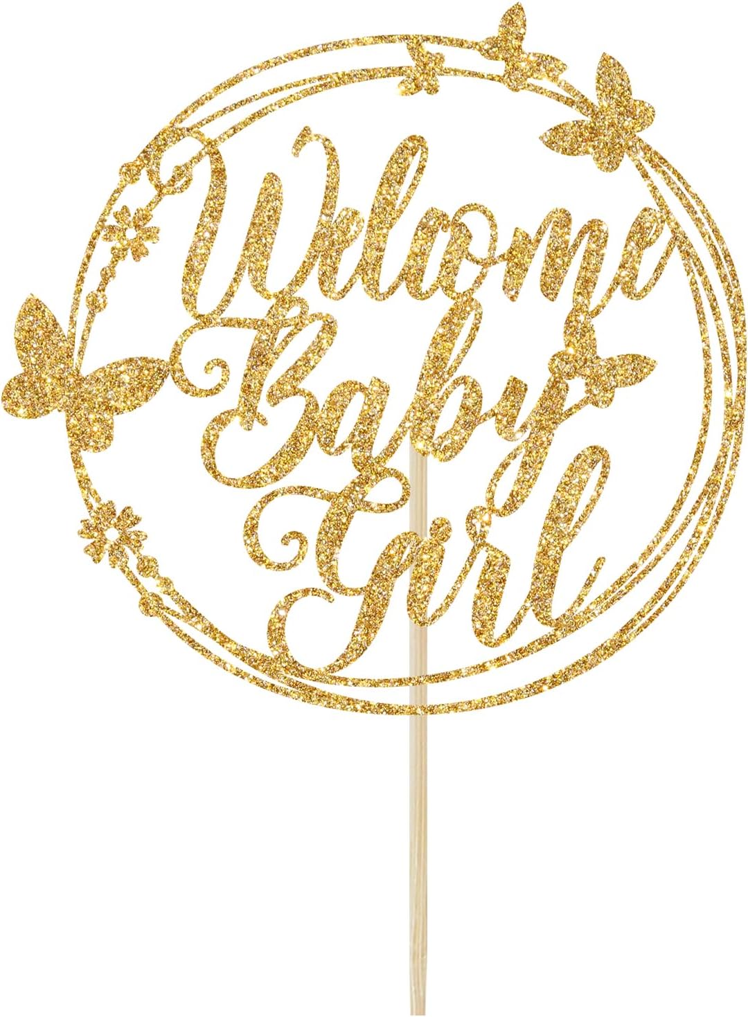 Thumbnail 1 de Baby Shower Cake Topper, Gold Glitter