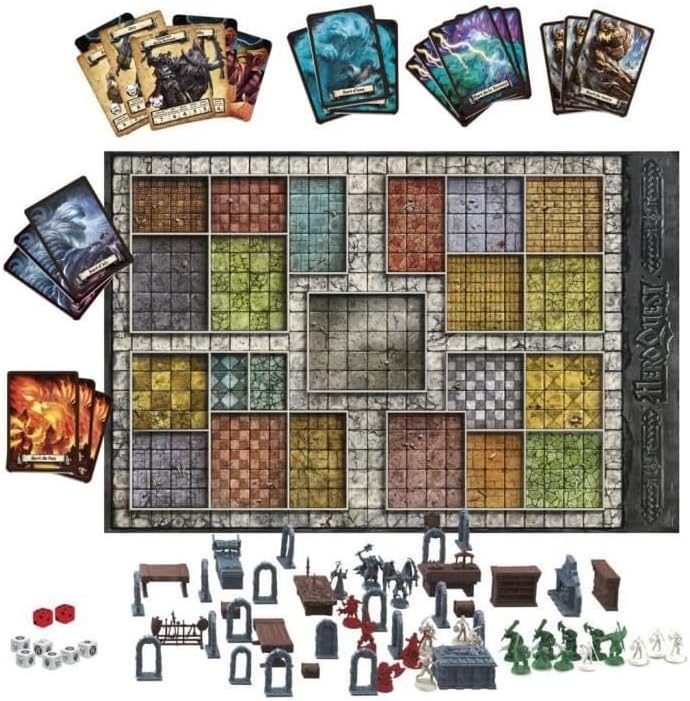 Thumbnail 3 de HeroQuest Avalon Hill – Jeu de société coopératif d’aventures façon donjon (2 à 5 joueurs) noir/argenté