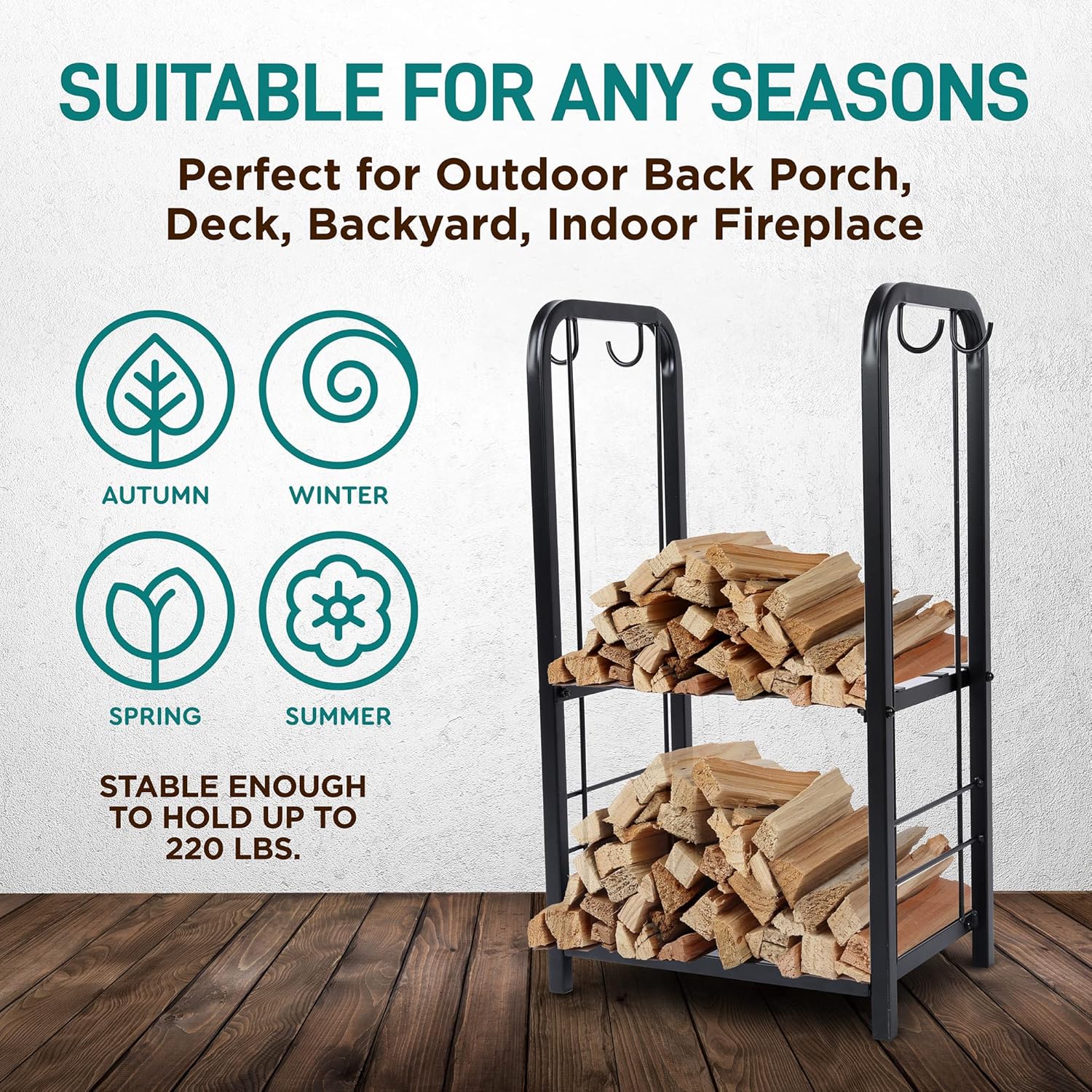 Detalle 1 de SereneLife Log Holder 100 kg capacity