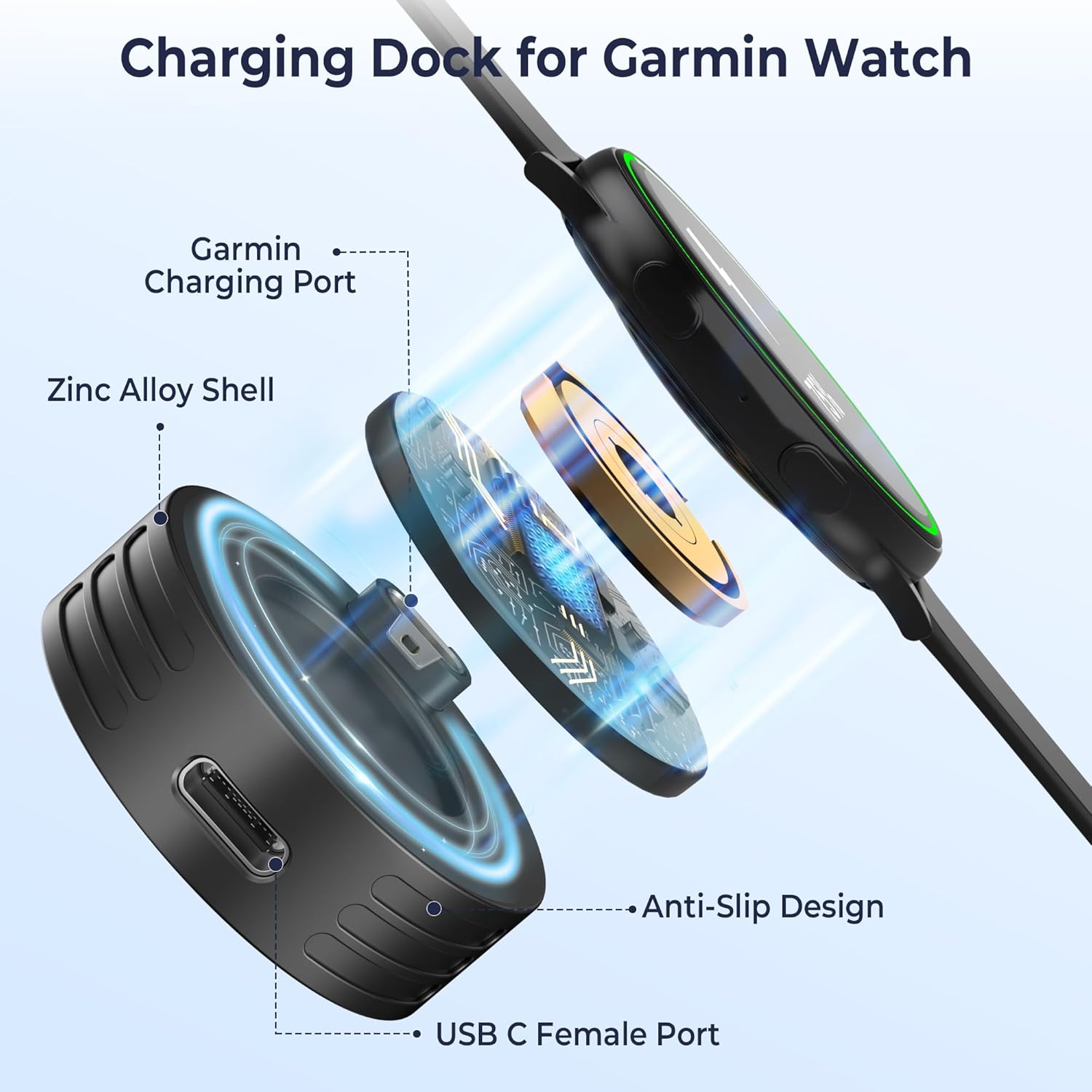 Thumbnail 2 de Elebase USB C Charger Adapter for Garmin Watch