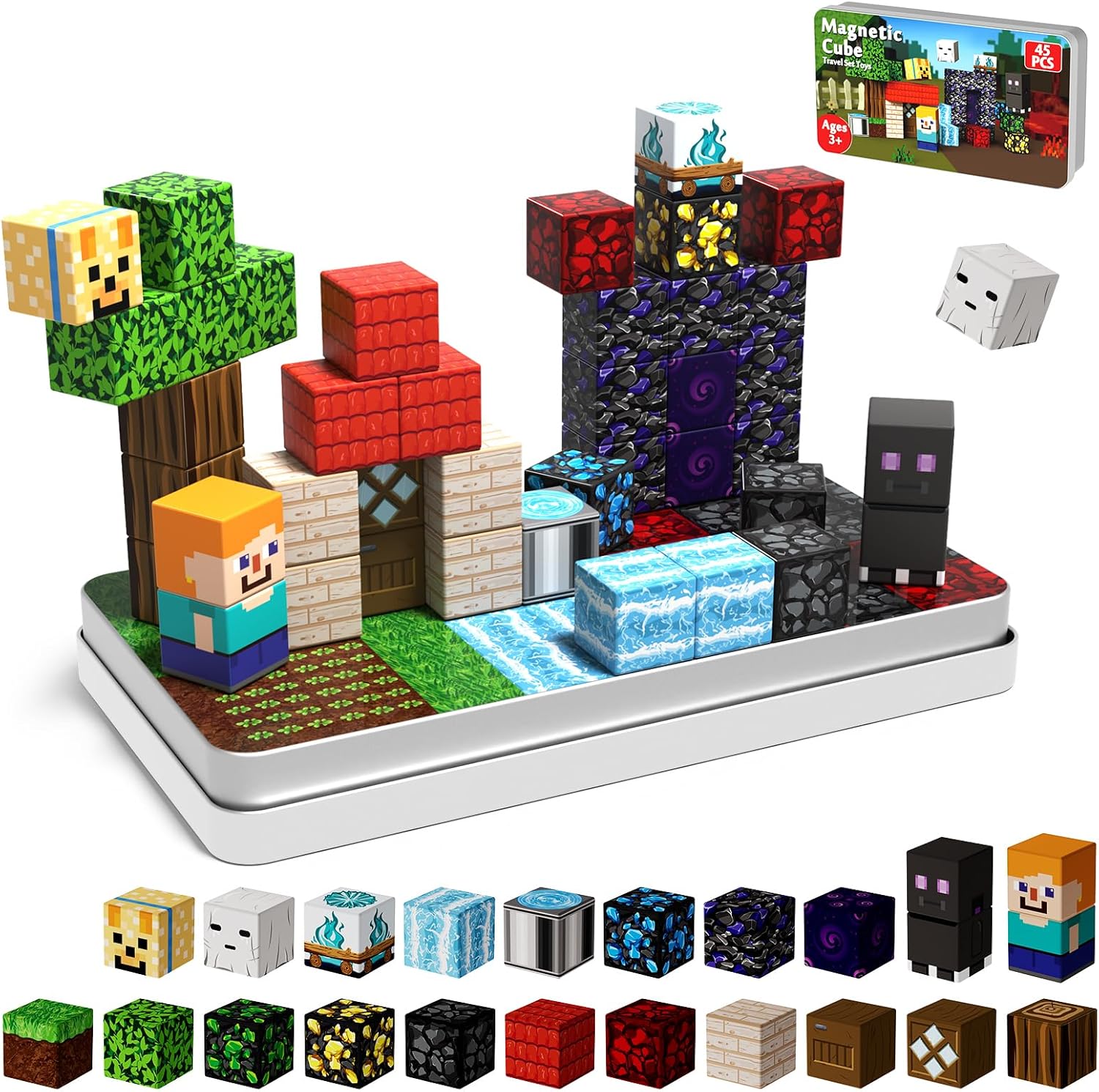 Thumbnail 6 de Magnetic Blocks 60PCS travel magnetic tiles