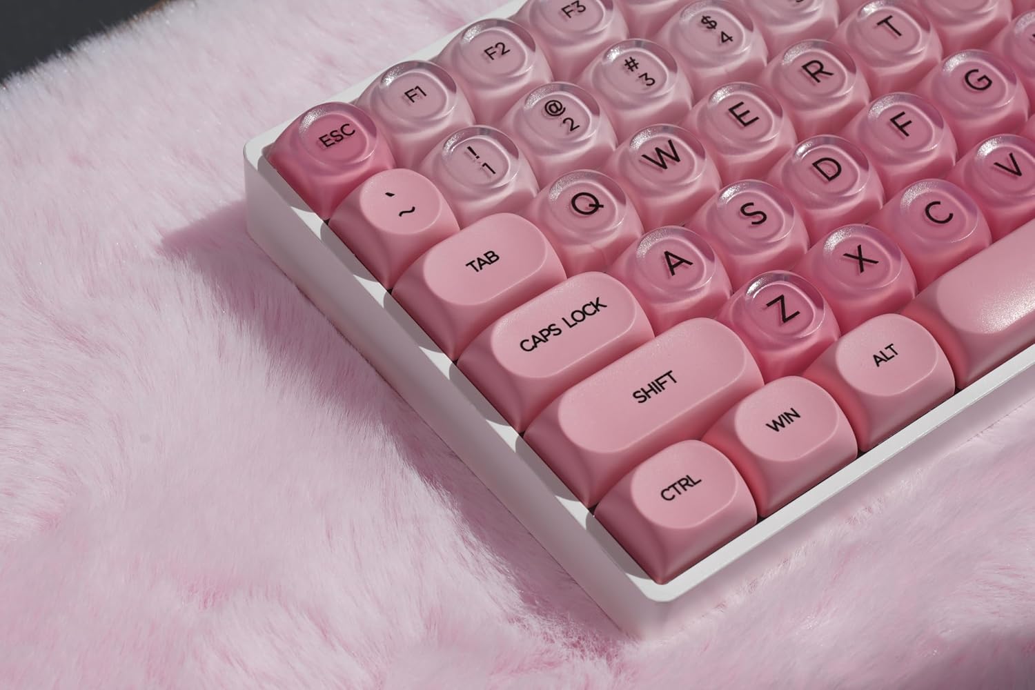 Detalle de ZORNHER ZH100 Wireless Mechanical Keyboard: 98% Creamy Jelly MOA Keycaps, Creamy Switches, Full Size in a Compact Form