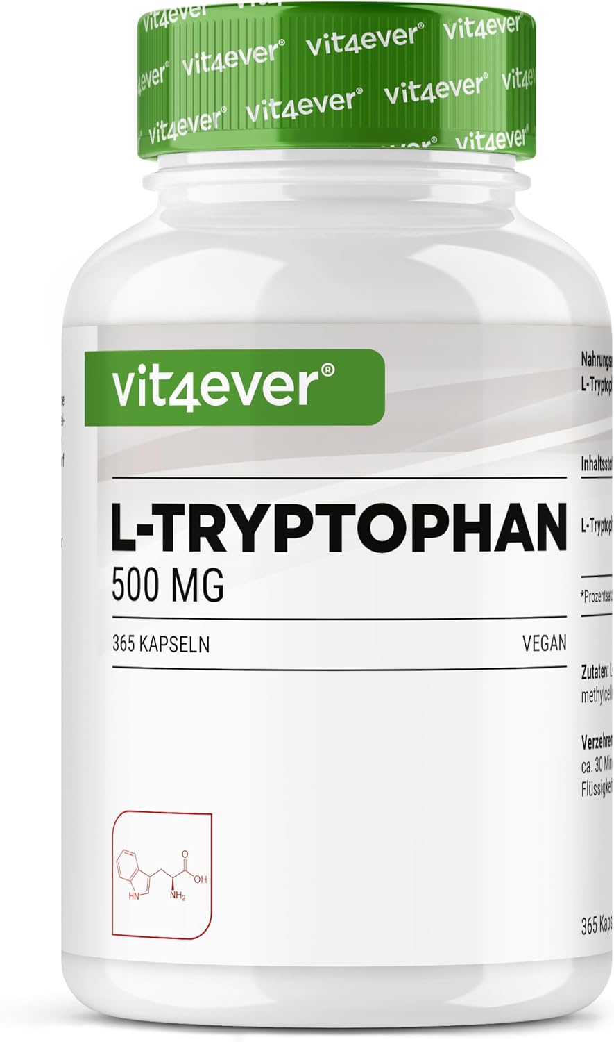 Detalle de L-Tryptophan 500 mg 365 Kapseln