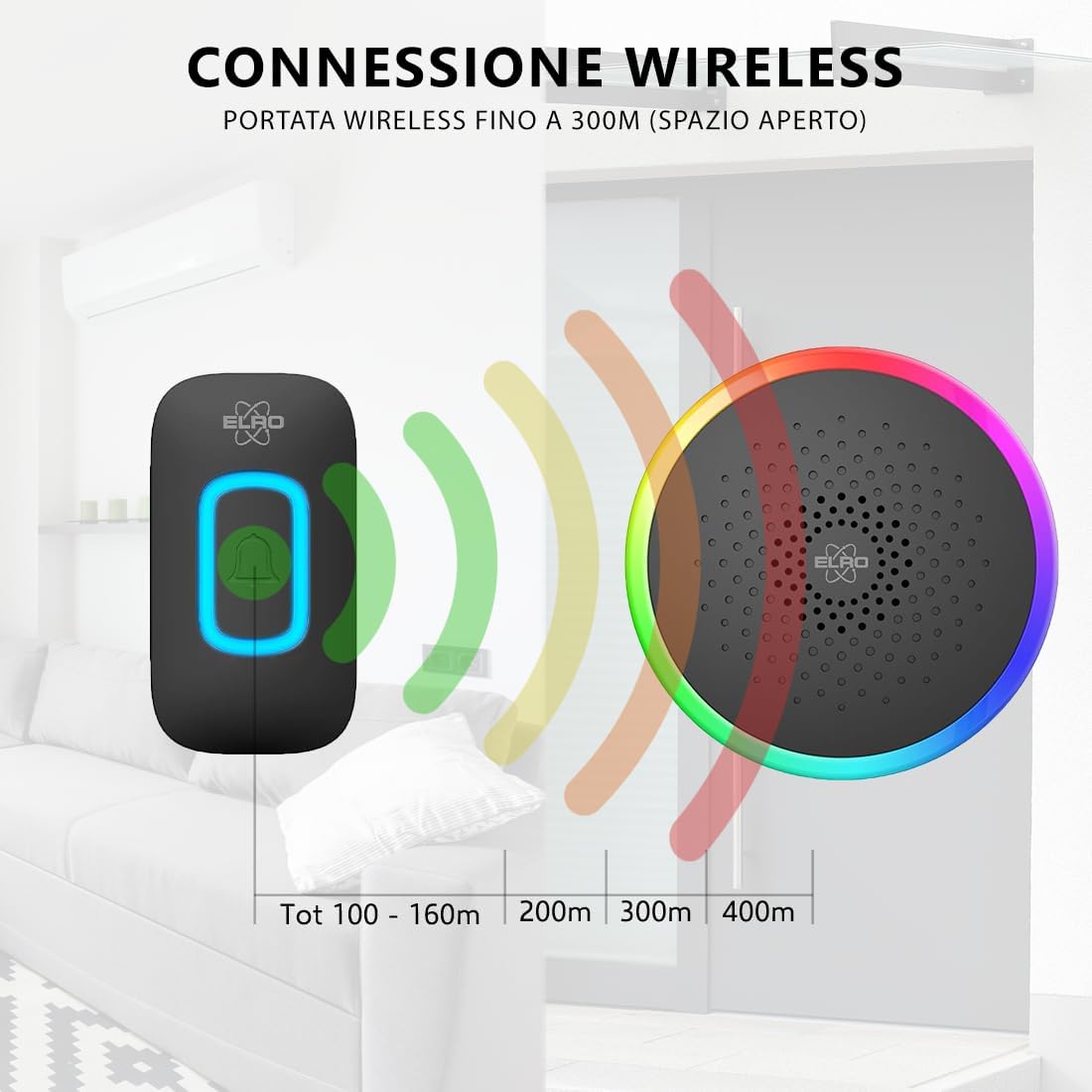 Thumbnail 4 de Elro DB5000-P1C2B Campanello Nero