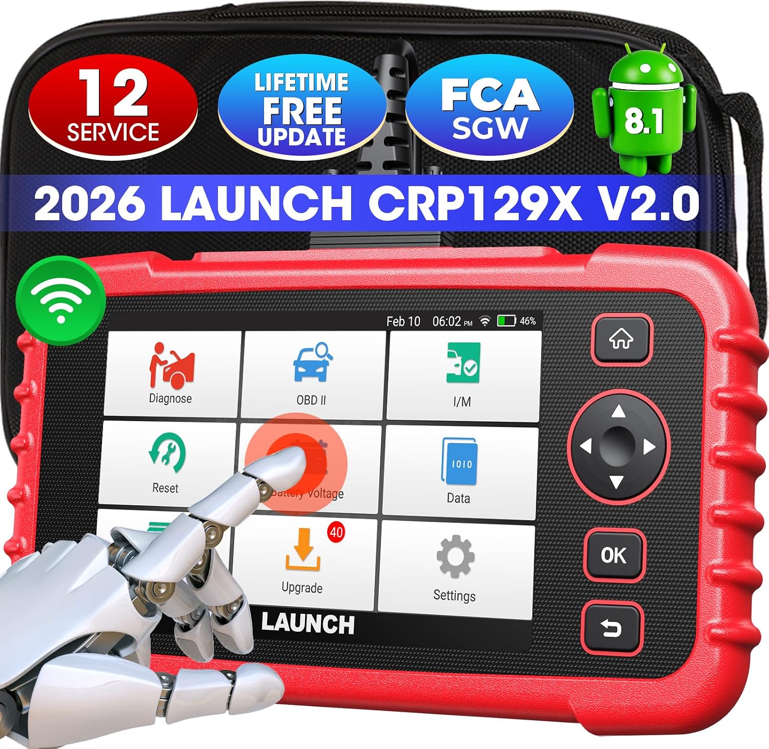 Detalle de LAUNCH CRP129X V2.0 OBD2 scanner 12 services