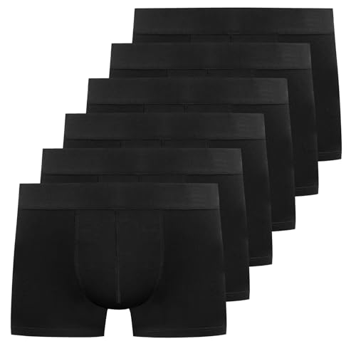 Detalle de YouShow Boxershorts Herren 6er Pack Baumwolle – komfortabler Tragekomfort, kein Etikett