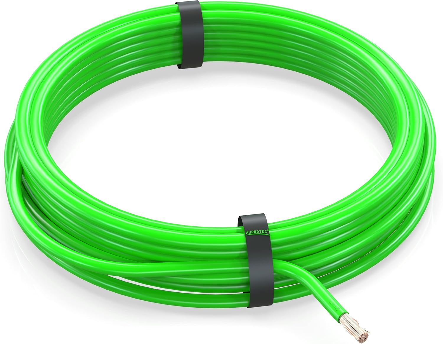 AUPROTEC câble unipolaire FLRY-B 2,5 mm² vert en anneau (10 m)