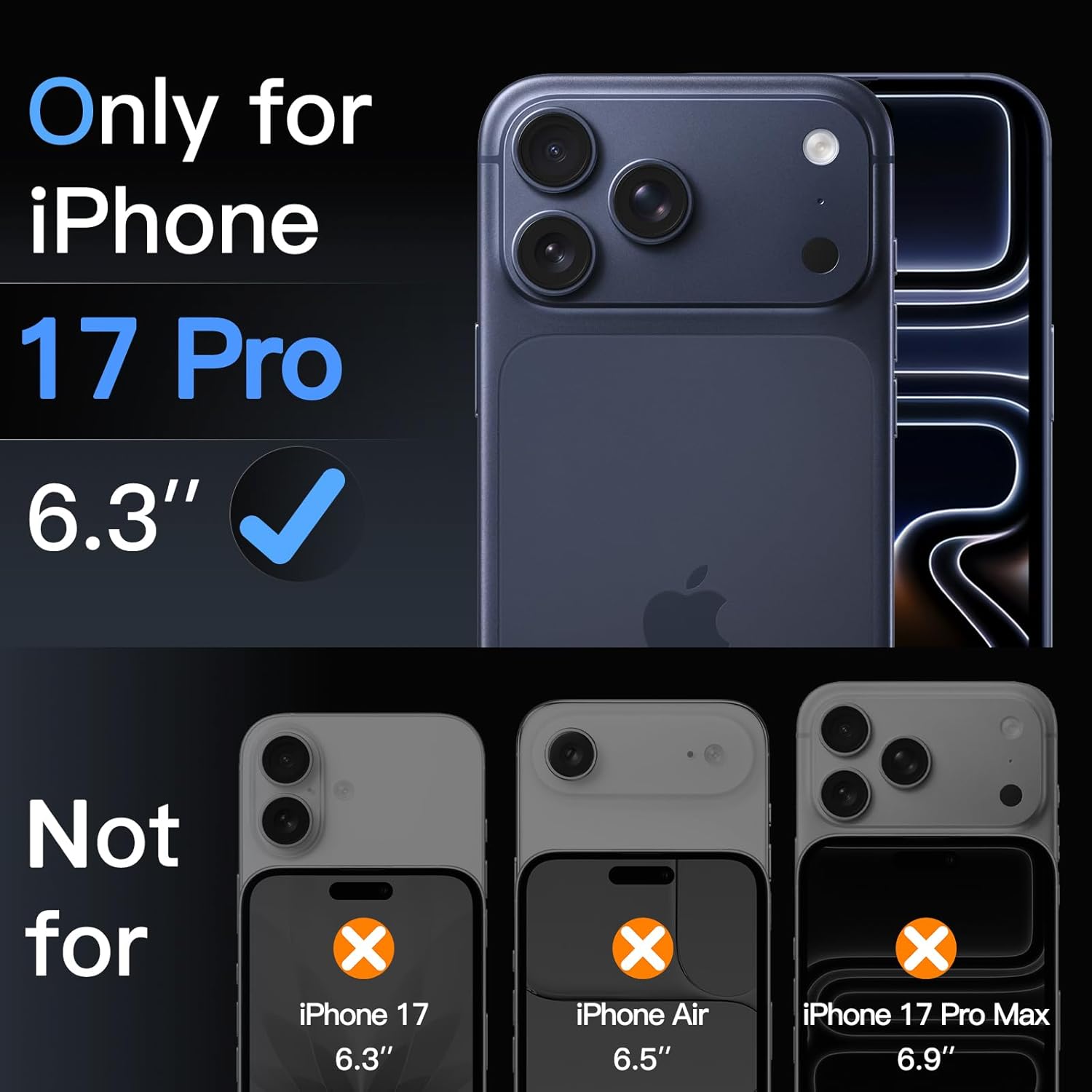 Detalle 2 de JETech iPhone 17 Pro 6.3-inch screen protector 3-pack