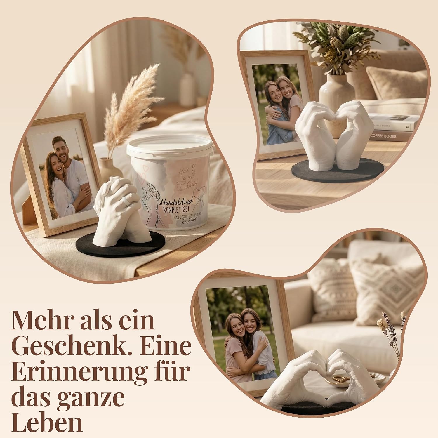 Thumbnail 5 de 3D Handabdruck Set für Paare