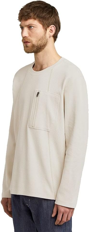 Detalle de G-Star Tweeter A Line Pkt R T LS T-Shirt Uomo: comfort e stile originale per il quotidiano