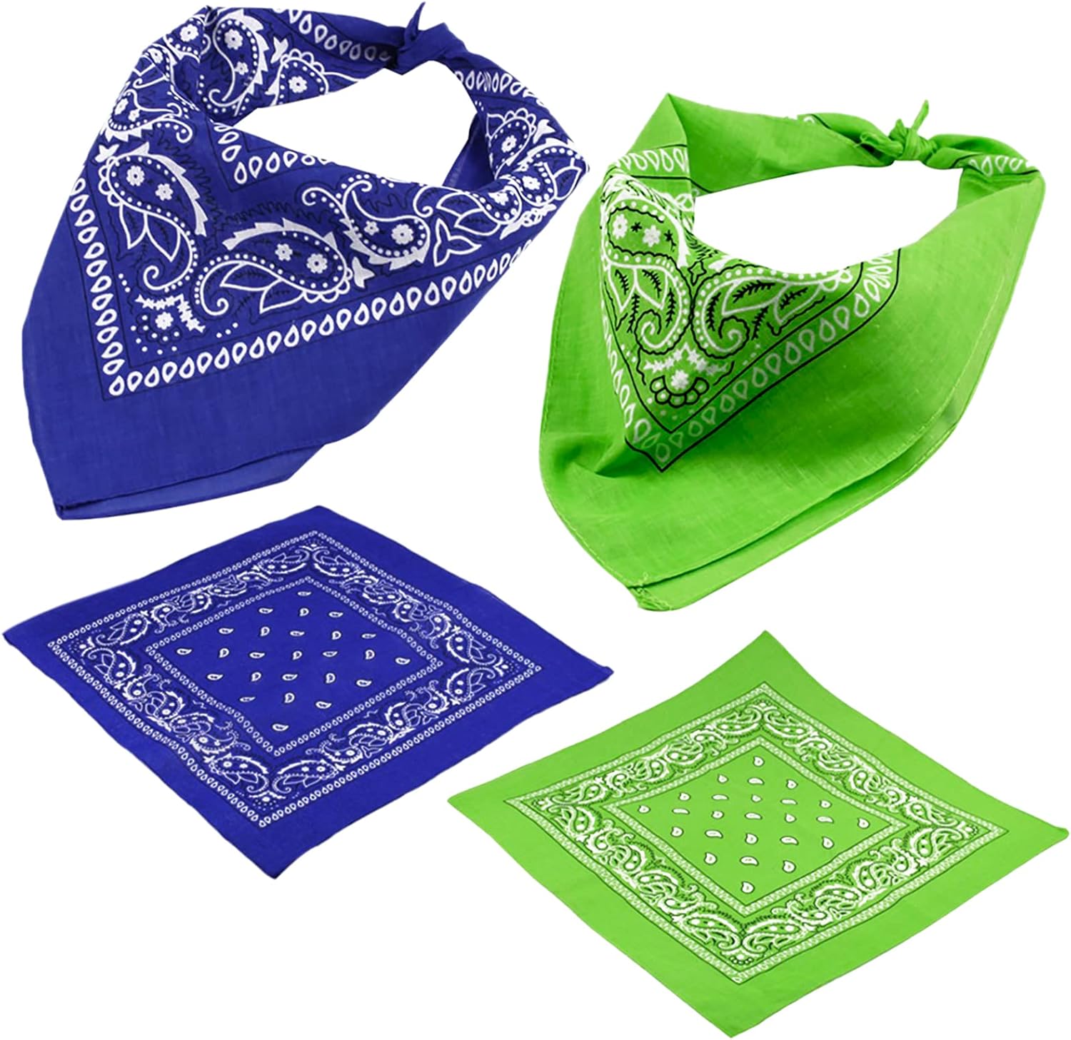 Detalle 2 de Chalier Cmfort Bandana – Paisley-Muster 14er-Set aus 100% Polyester, 55 x 55 cm