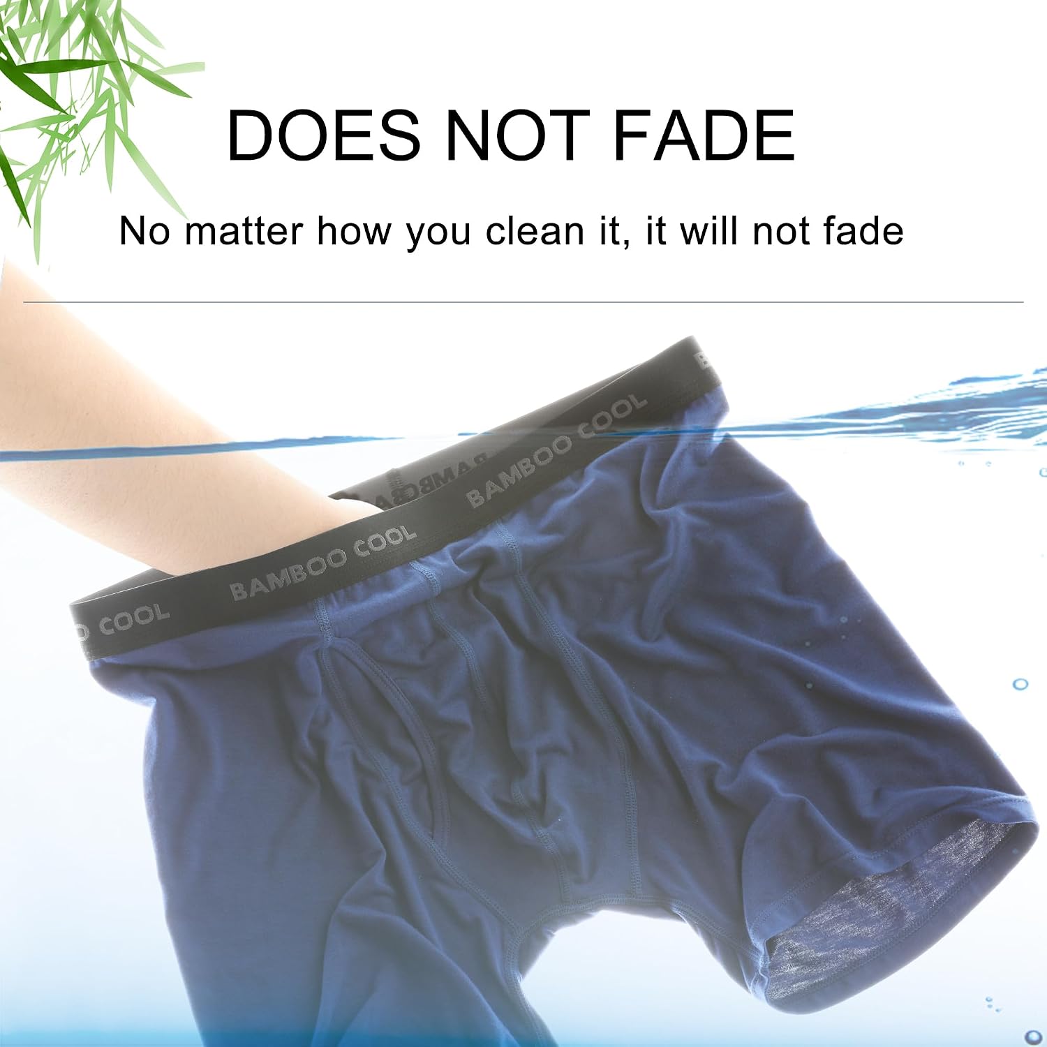 Thumbnail 2 de BAMBOO COOL Men's Boxer Briefs, Bamboo Viscose Blend, Moisture-Wicking, Open Fly