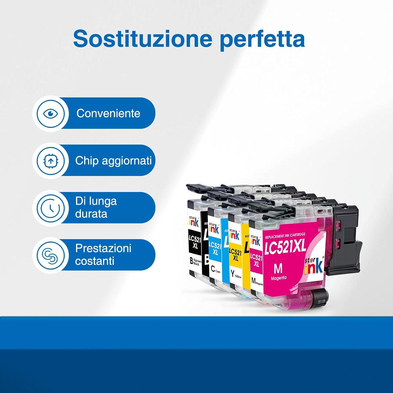 Detalle 2 de Starink cartucce LC521XL, multipack 4